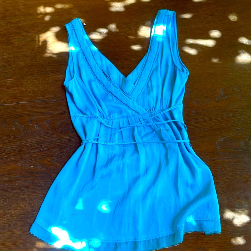 Elie Tahari Silk Goddess Wrap Tank